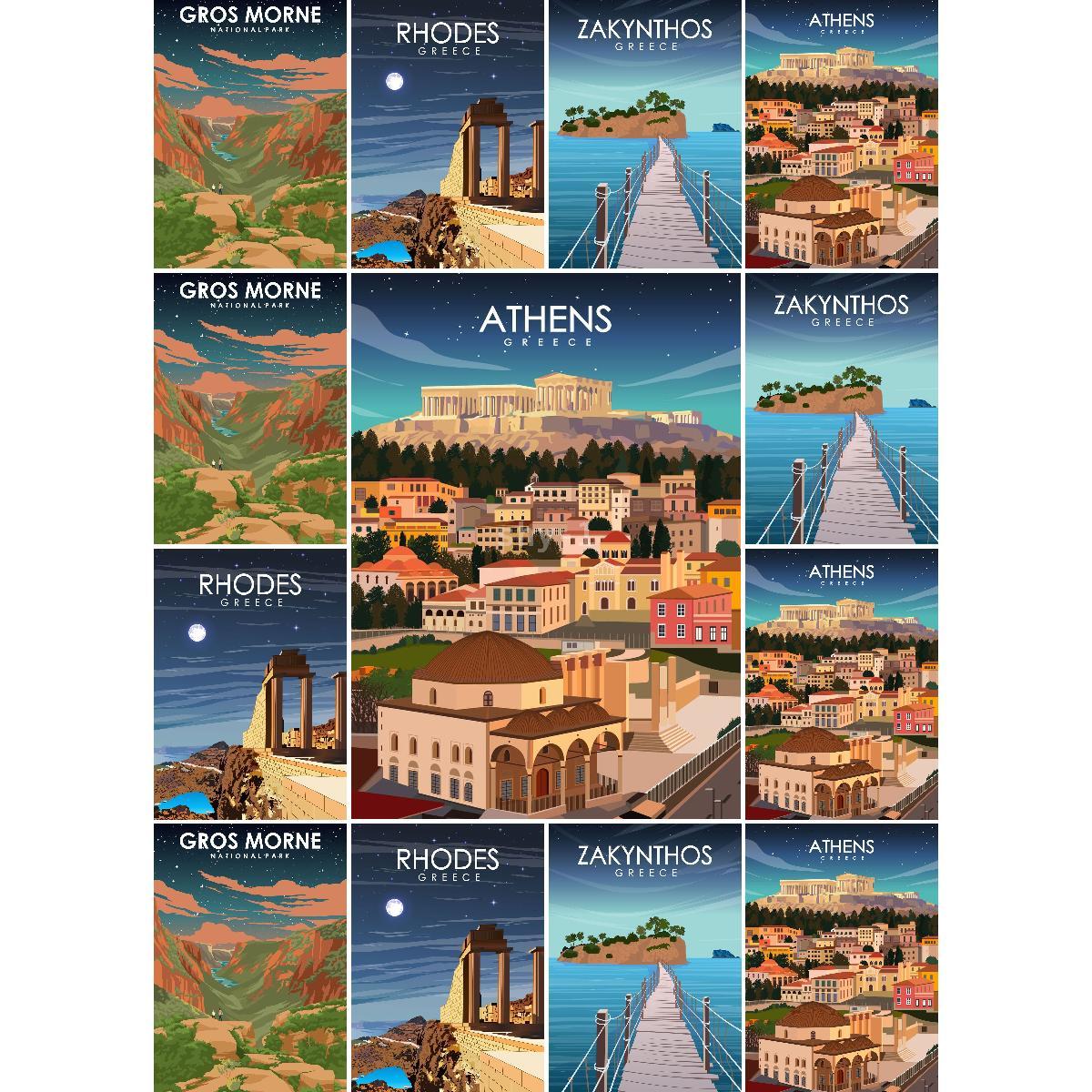 Vintage Athens Greece Travel P – Interior Design Landscape recenzja i cena