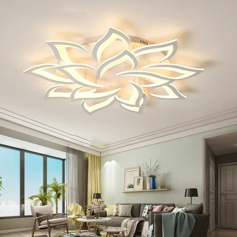Designerski żyrandol LED z pła – Interior Design Luxury Living Room recenzja i cena