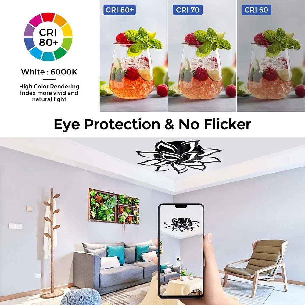Designerski żyrandol LED z pła – Interior Design Luxury Living Room recenzja i cena